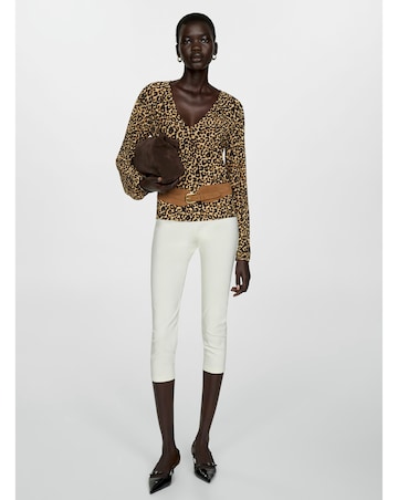 Mango Leopard Print Blouse