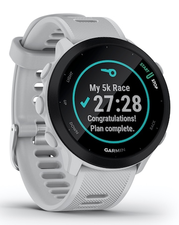 Garmin Forerunner 55 GPS Running Smart Watch - White