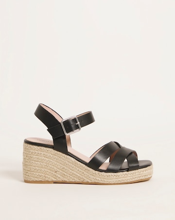 Crossover Espadrille Sandal - Wide Fit (E)
