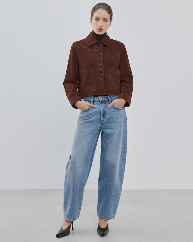 Mango High Waisted Barrel Jean