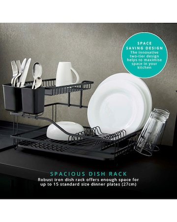 Swan Stealth 15 Plate Dish Rack