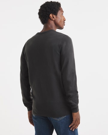 Value Knitted V Neck Jumper Long