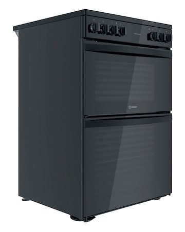 Indesit ID67V9KMB/UK Electric Double Cooker - Black