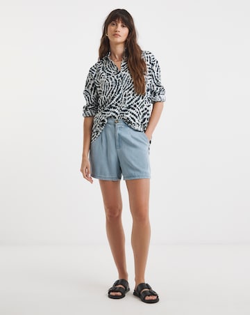 Printed Linen Mix Shirt