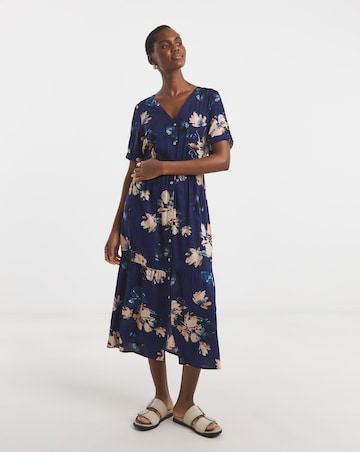 Easy Printed Button Through Dress