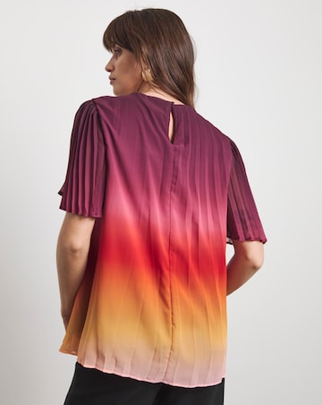 Joanna Hope Pleated Ombre Blouse