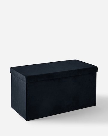 Velvet Foldable Storage Ottoman