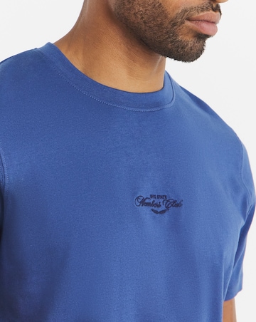 Embroidered T-Shirt-Blue