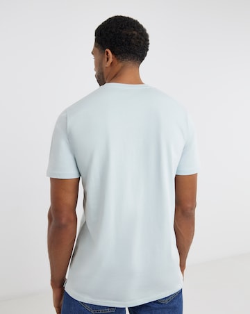 Pure Cotton Grandad T-Shirt Long- Light Blue