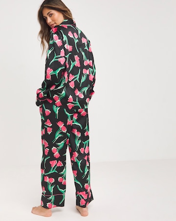 Nobodys Child Satin Revere Long Sleeve PJ Set