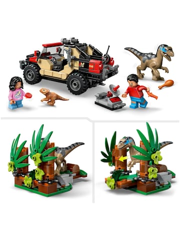 LEGO Jurassic World Raptor Off-Road Escape Velociraptor Toy Dinosaur 76972
