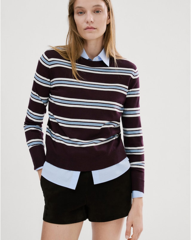 Mango Striped Knit Sweater