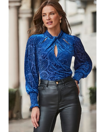 Sosandar Burnout Blouse