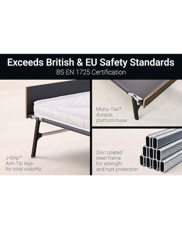 Jay-Be Grand Folding Bed with e-Pocket Mattress - Single