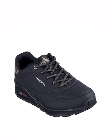 Skechers Black Uno Stand On Air Trainers -Wide Fit (E)