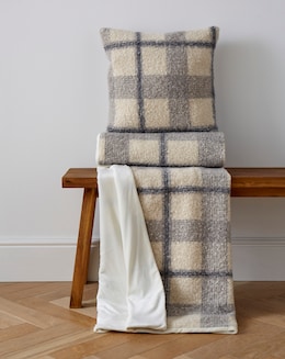 Boucle Checked Throw