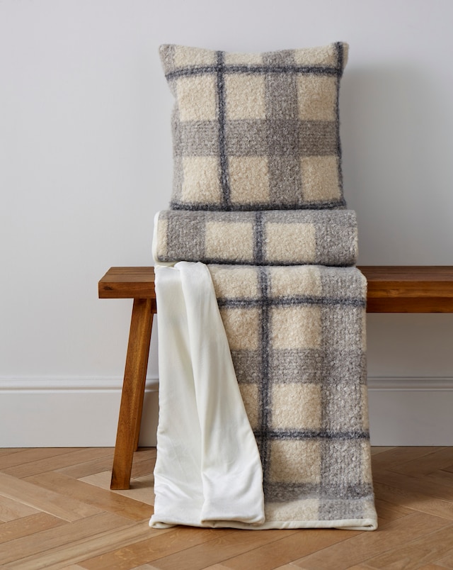 Boucle Checked Throw