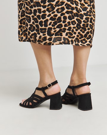 Calm Multi Strap Block Heel Sandals - Extra Wide Fit (EEE)