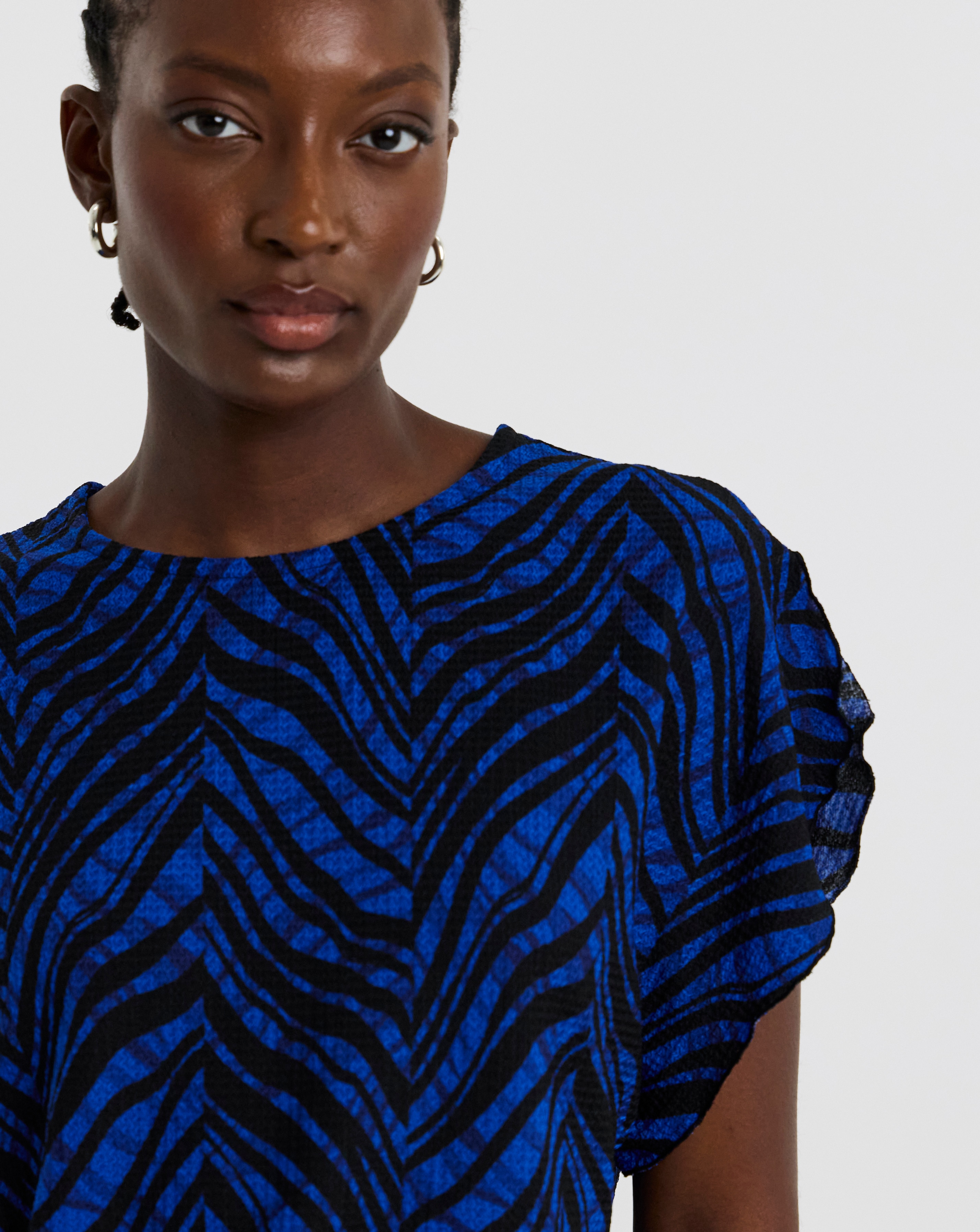 Flutter Sleeve Textured Top | JD Williams