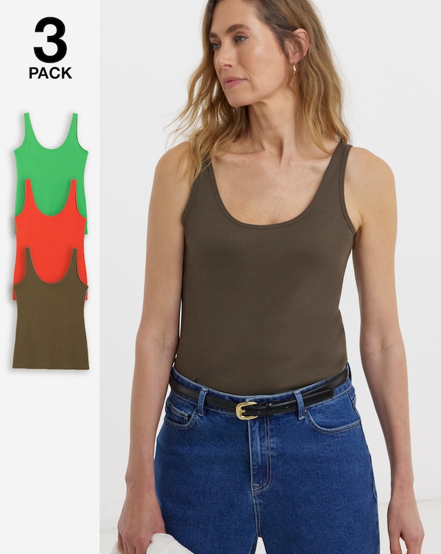 3 Pack Cotton Vests