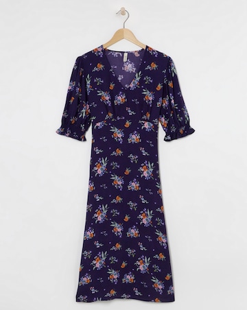 Anise Adeline V Neck Tie Back Midi Dress