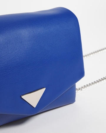 Blue Padded Faux Leather Multiway Bag