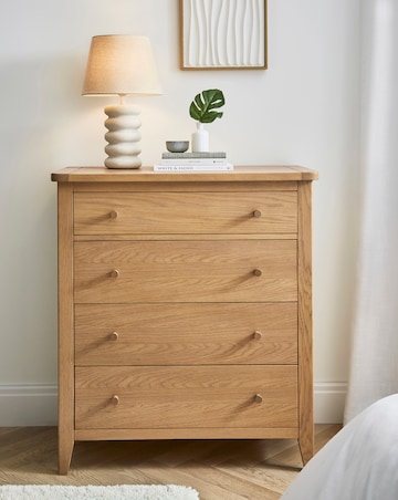 Caitlin Ready Assembled Wooden Small Chest of Drawers