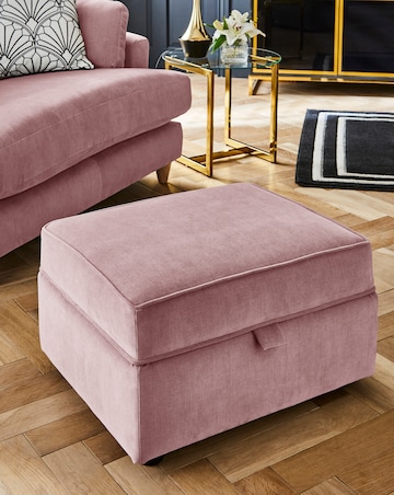 Joanna Hope Tilly Chenille Storage Footstool