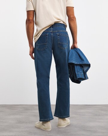 Stonewash Loose Fit Stretch Jeans