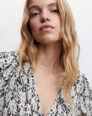 Mango Pomo V Neck Midi Dress