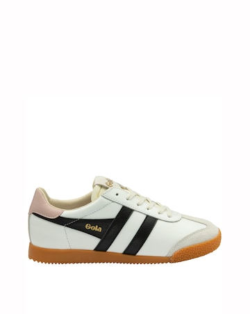 Gola Elan Leather Trainers - White/Black/Chalk Pink