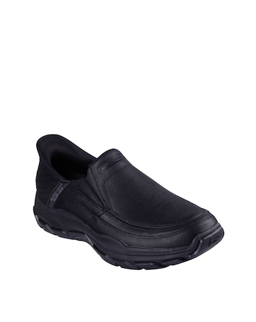 Skechers Slip-ins Respected Leather Shoe - Black