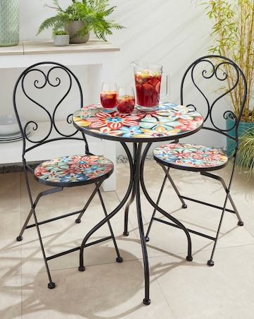 Floral Fiesta Mosaic Bistro Set