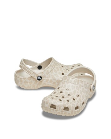 Crocs Almond Tint/Leopard Classic Animal Clog - Standard Fit