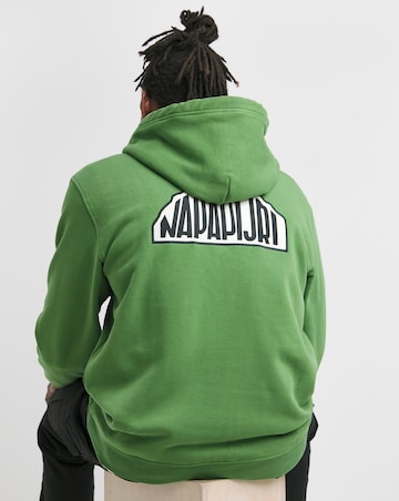 Napapijri Linth Back Logo Hoody - Green