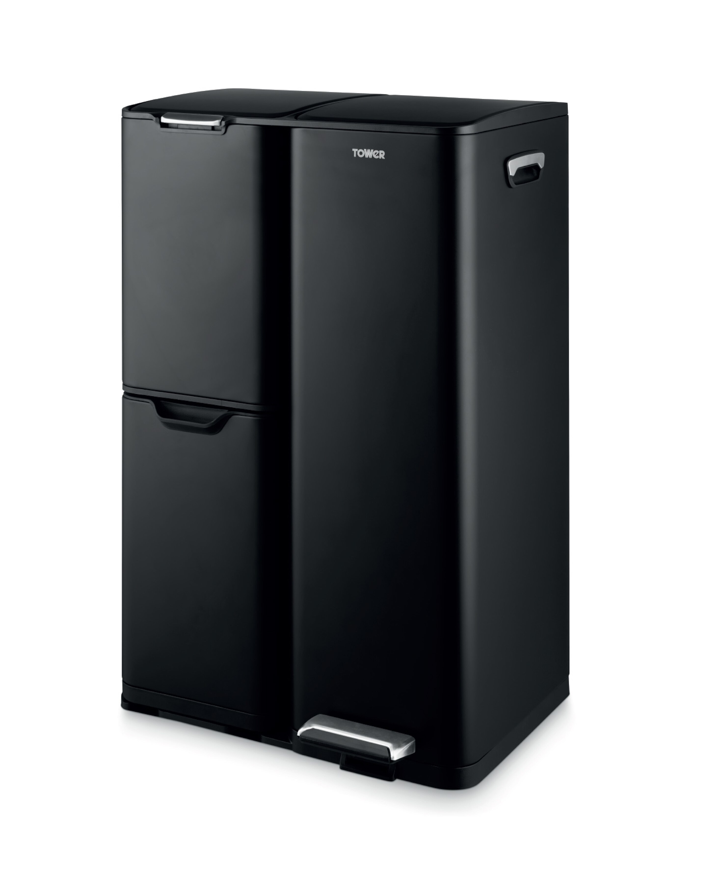 Tower 60L Recycling Bin with 3 Individual Compartments