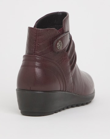 Cushion Walk Ruched Zip Ankle Boot Extra Wide EEE Fit