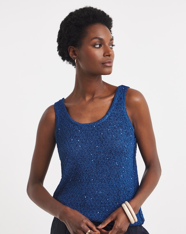 Sequin Knitted Tank Top