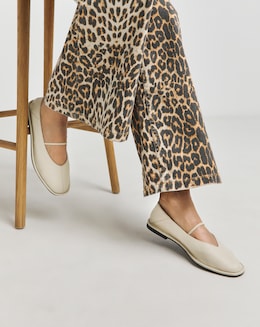 Lucky Soft Leather Flat Mary Janes - Wide Fit (E)