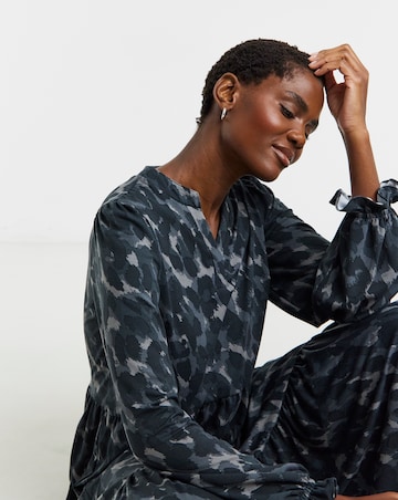 Soft Touch Long Sleeve Notch Neck Dress