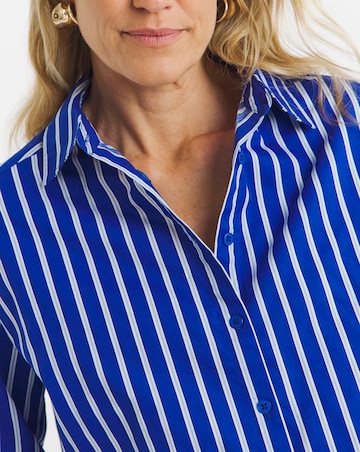 Cotton Poplin Oversized Stripe Shirt