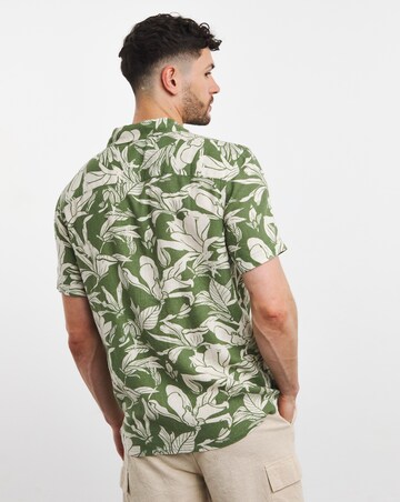 Linen Blend Flower Resort Shirt