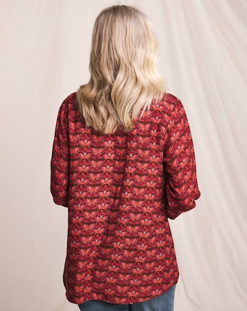 Julipa Printed Pintuck Blouse