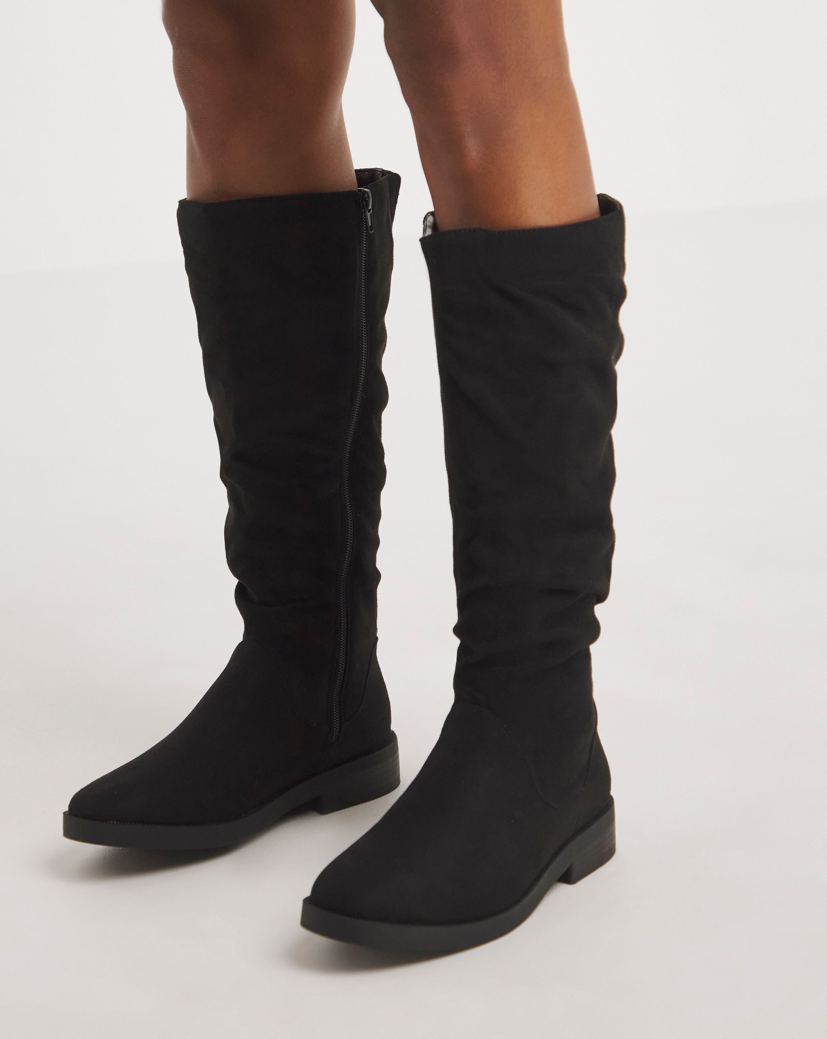 Evren Ruched Boot - Wide Fit (E) & Standard Calf