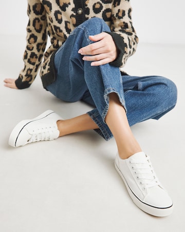 Ryder Lace Up Canvas Trainer - Wide Fit (E)