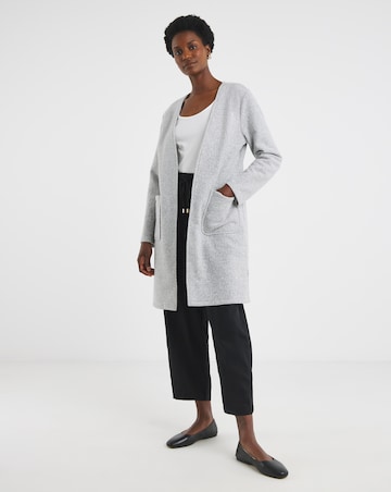 Grey Marl Edge To Edge Unlined Coatigan