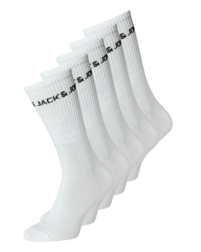 Jack & Jones Tennis Sock 5 Pack - White