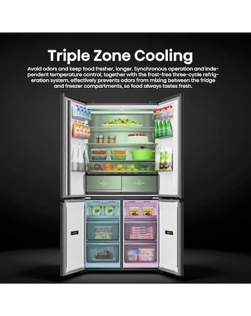 Hisense KitchenFit RQ768N4GBE Multi-Door Fridge Freezer - Black