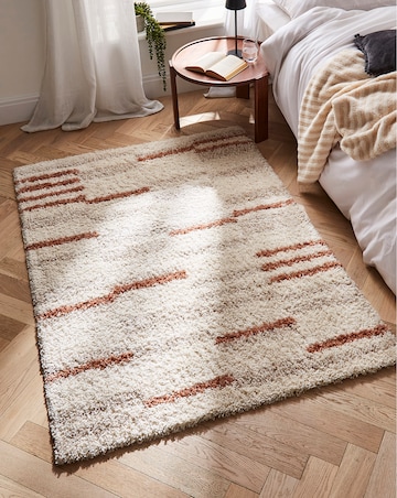 Nomad Shaggy Striped Cosy Rug