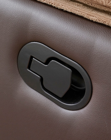 Harlow Fabric/Faux Leather Recliner 3 Seater Sofa